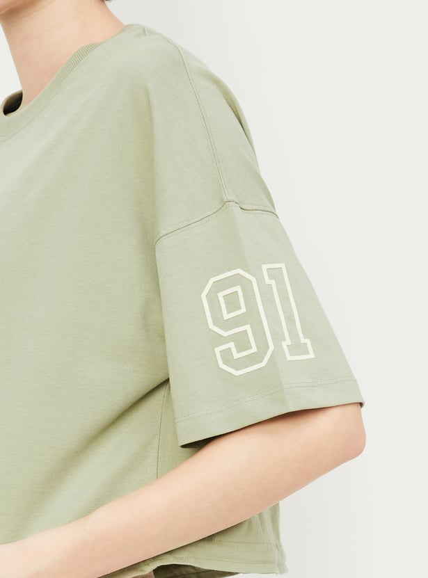 Women Solid Athleisure T-shirt