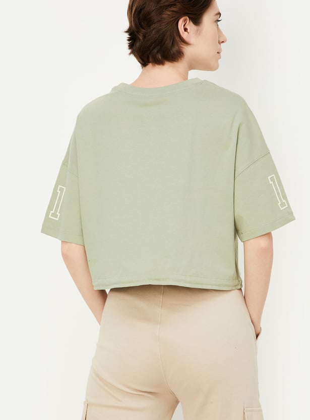 Women Solid Athleisure T-shirt