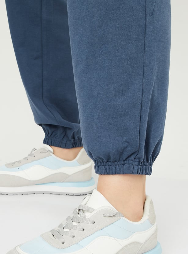 Women Solid Athleisure Cargo Joggers