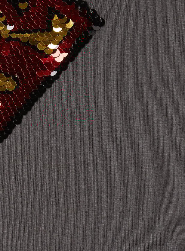 Boys Superman Sequinned T-shirt