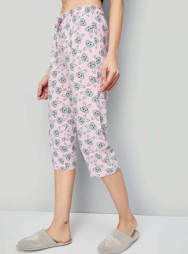 Women Printed Knit Capris