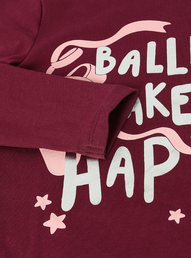 Girls Metallic Printed T-shirt