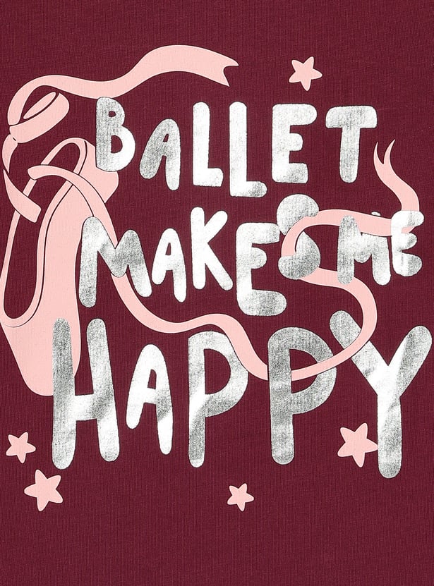 Girls Metallic Printed T-shirt