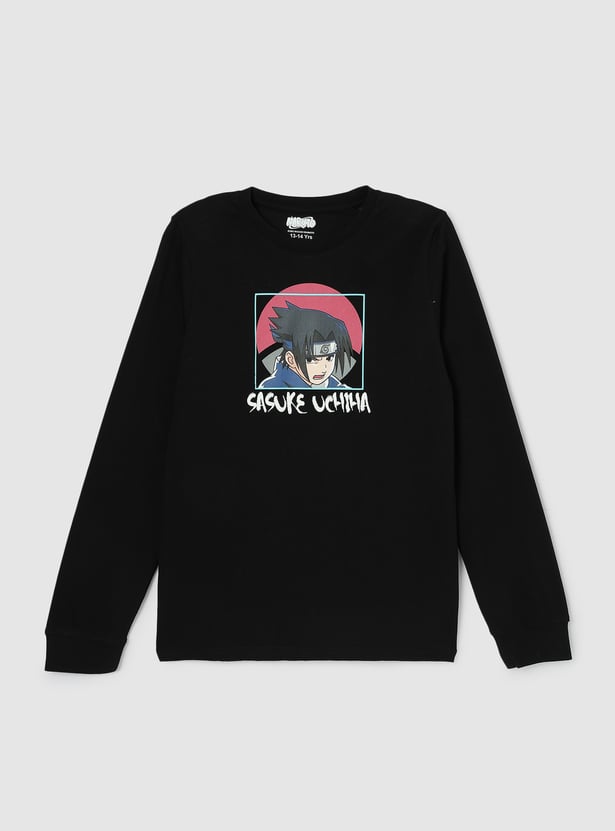 Boys Oversized Sasuke Printed T-shirt