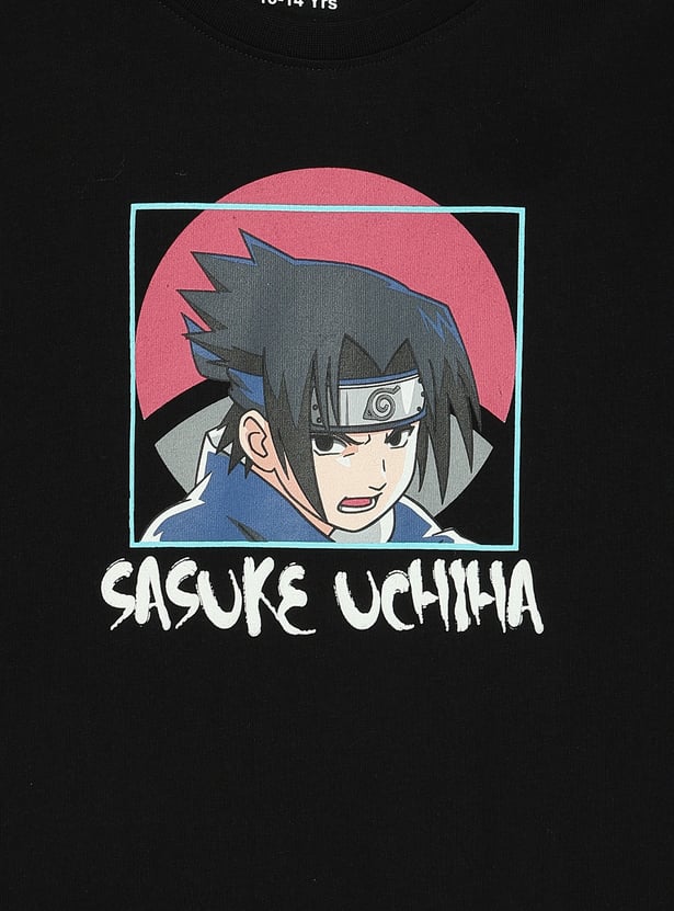 Boys Oversized Sasuke Printed T-shirt