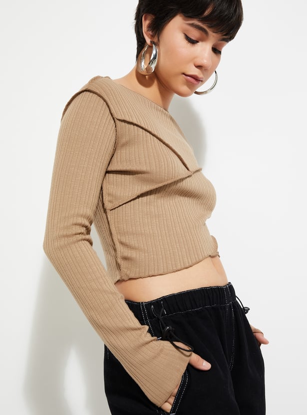 ALAYA F x URB_N Women Ribbed Crop Top