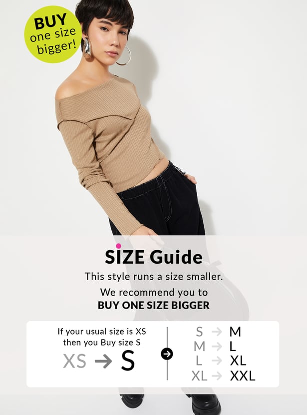 ALAYA F x URB_N Women Ribbed Crop Top