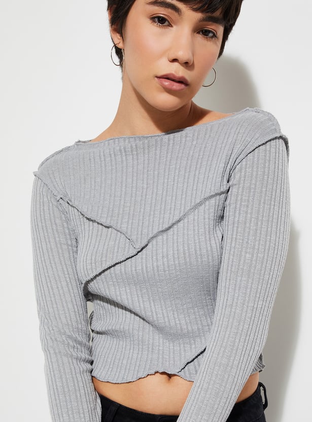 ALAYA F x URB_N Women Ribbed Crop Top