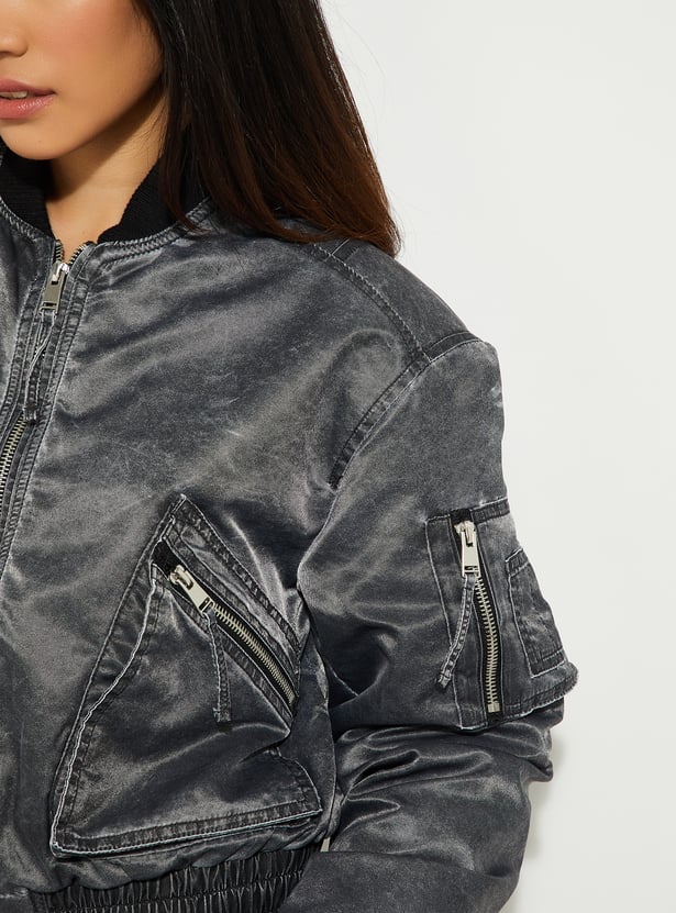 URB_N Washed Bomber Jacket