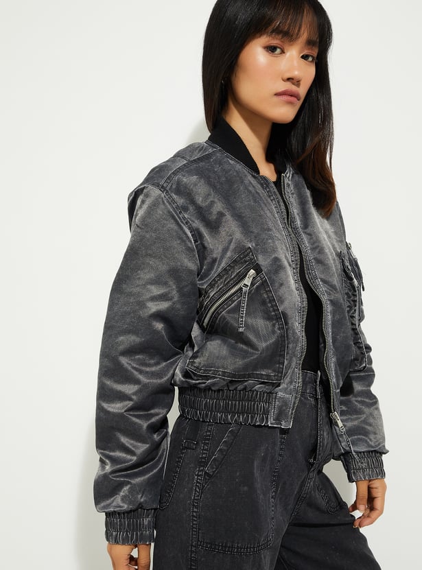 URB_N Washed Bomber Jacket