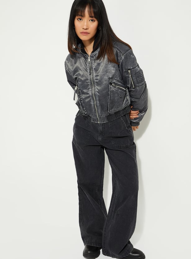 URB_N Washed Bomber Jacket