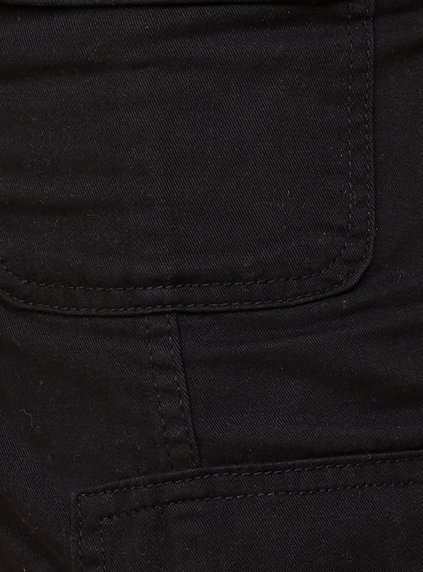 Women Solid Cargo Trousers