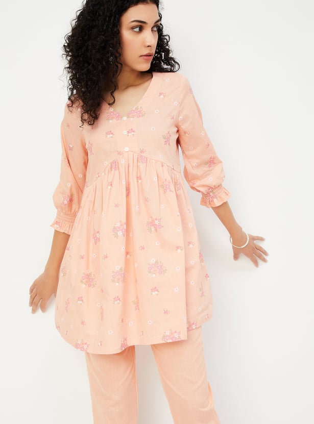 Women Printed A-line Kurta Set