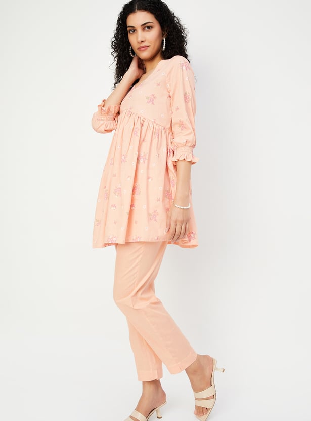 Women Printed A-line Kurta Set