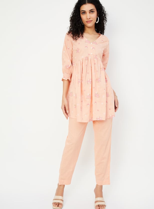 Women Printed A-line Kurta Set