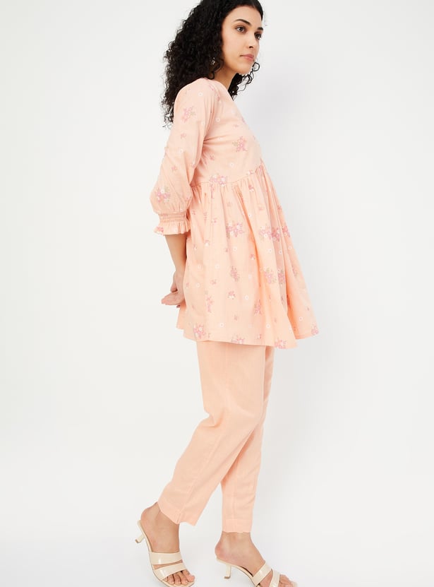 Women Printed A-line Kurta Set