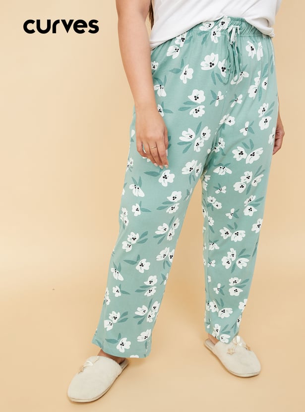 Women Floral Printed Knit Pyjamas