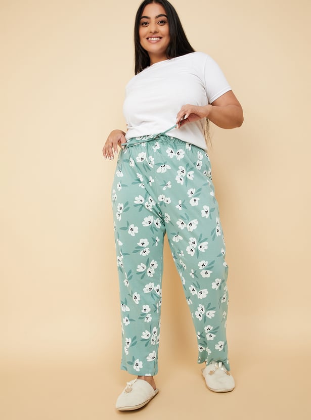 Women Floral Printed Knit Pyjamas