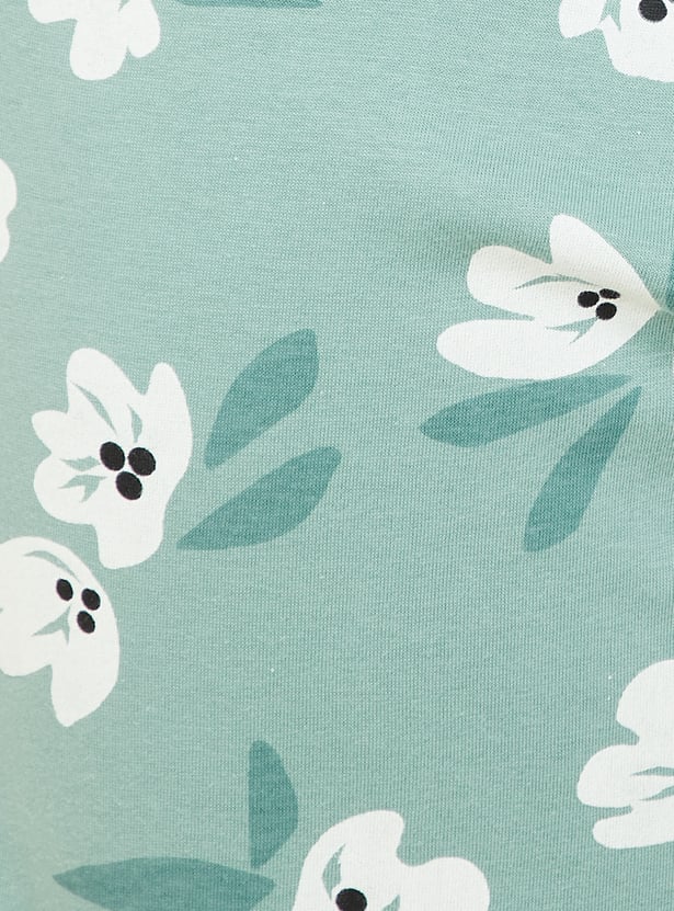 Women Floral Printed Knit Pyjamas