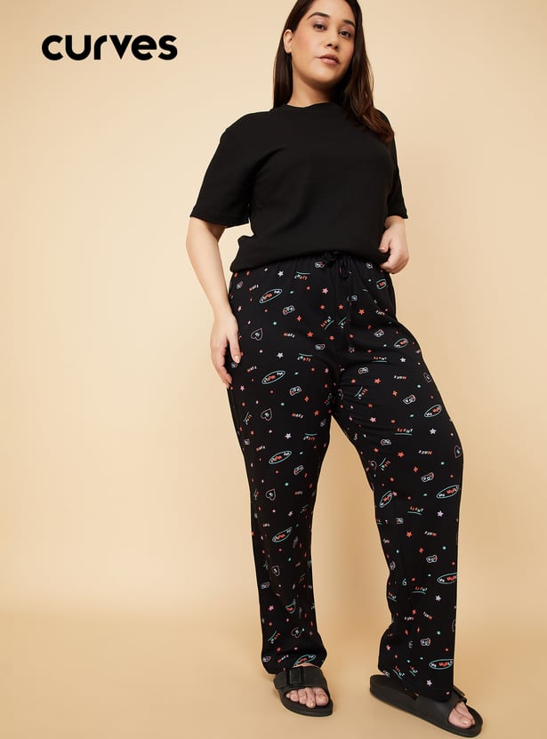 Women Printed Knit Pyjamas