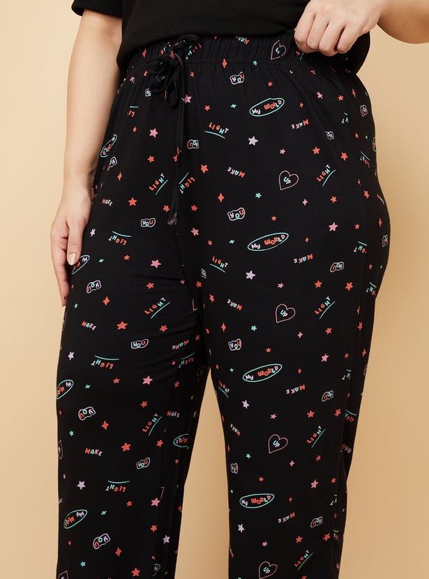 Women Printed Knit Pyjamas