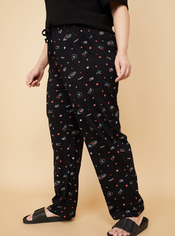 Women Printed Knit Pyjamas