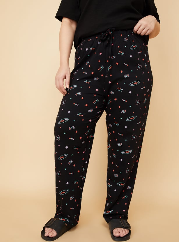 Women Printed Knit Pyjamas