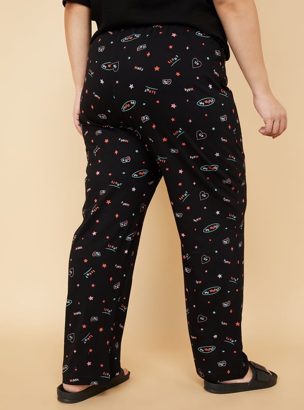 Women Printed Knit Pyjamas