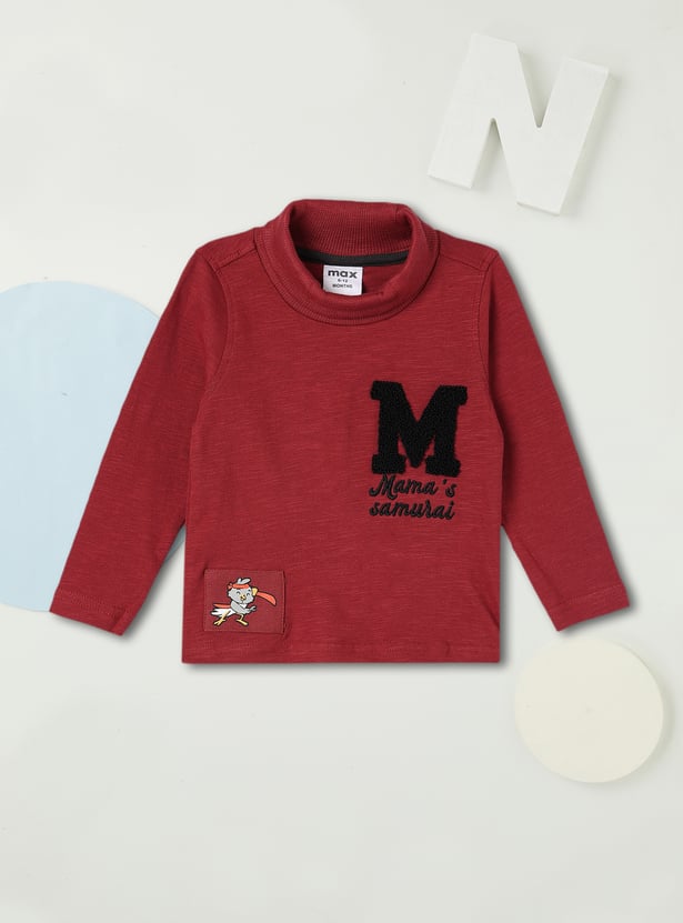 Boys Applique Turtle Neck T-shirt