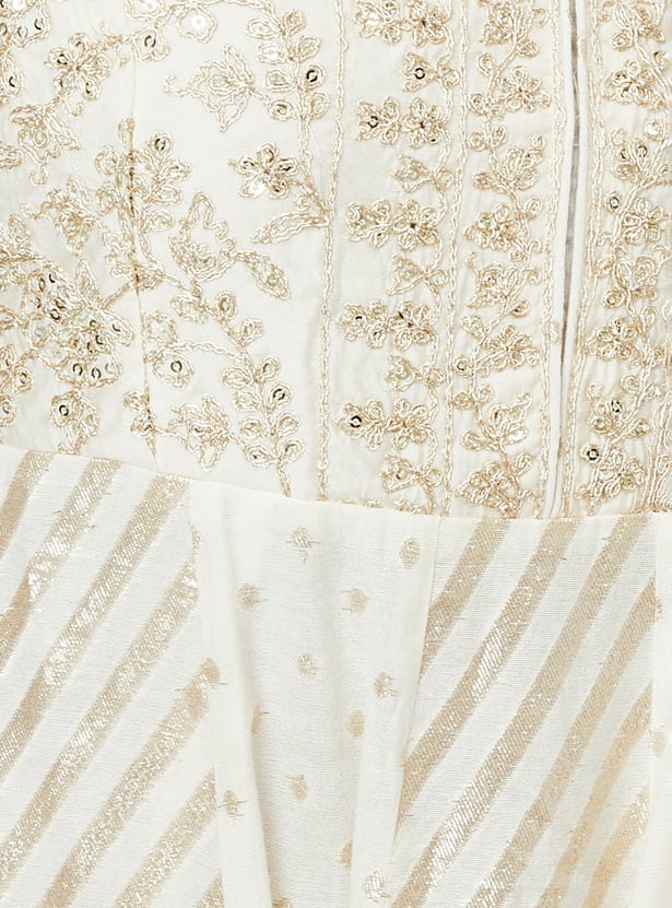 Kalki x Max Women Embroidered Flared Kurta Set