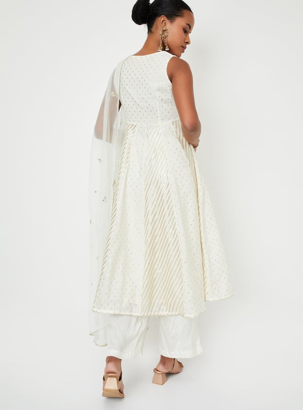 Kalki x Max Women Embroidered Flared Kurta Set