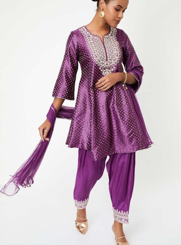 Buy Kalki x Max Women Embroidered A Line Kurta Set Online at just Rs. 2299.0 1000014388074 Max Fashion