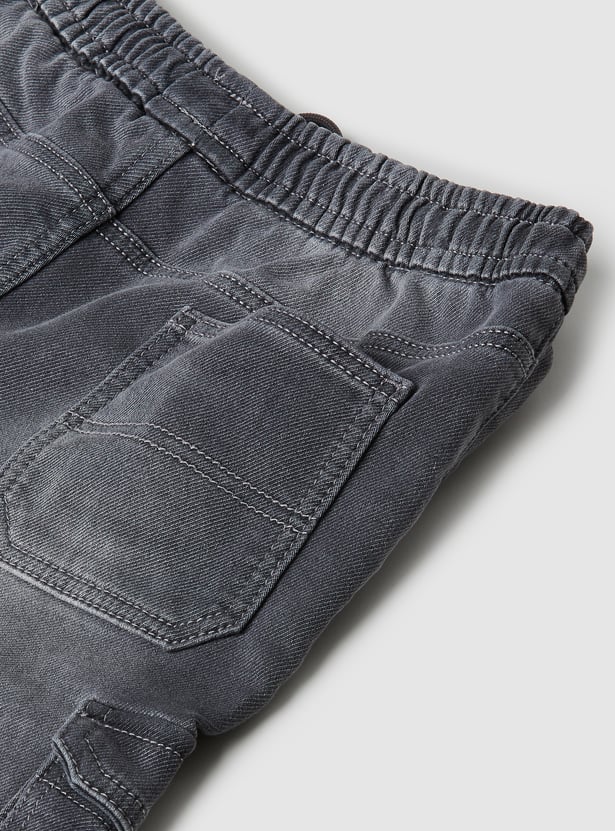 Boys Washed Cargo Jeans