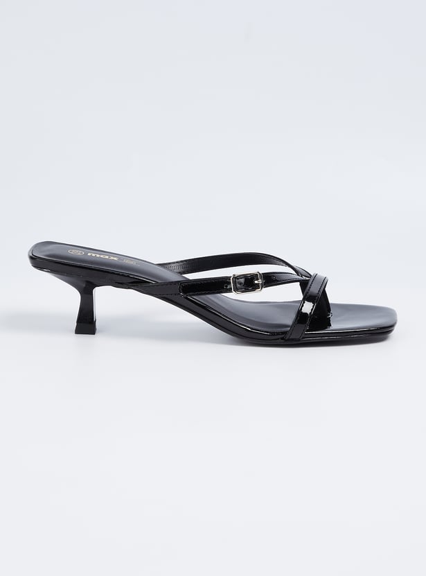 Women Solid Strappy Kitten Heels