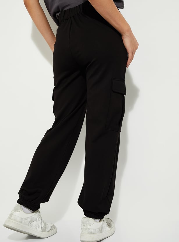 URB_N Women Solid Cargo Joggers