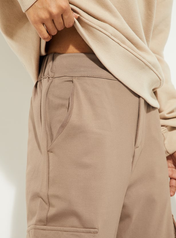 URB_N Women Solid Cargo Joggers