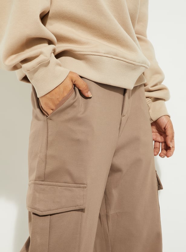 URB_N Women Solid Cargo Joggers