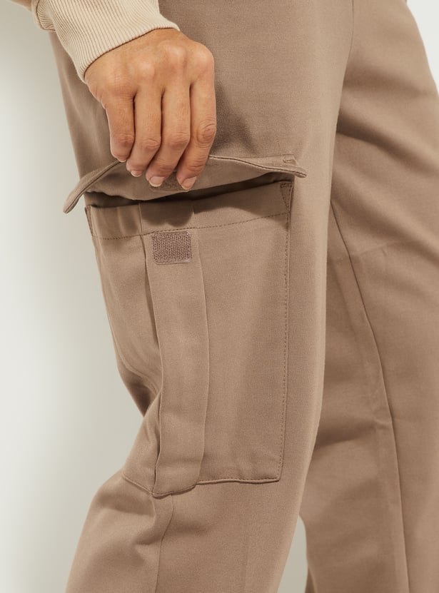 URB_N Women Solid Cargo Joggers