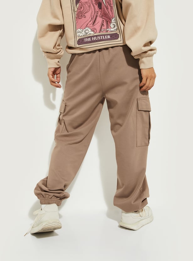 URB_N Women Solid Cargo Joggers