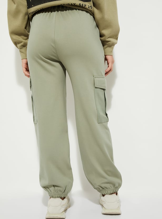 URB_N Women Solid Cargo Joggers