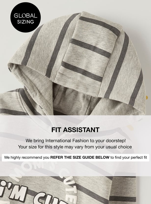 Boys Striped Hooded Sweatshirt