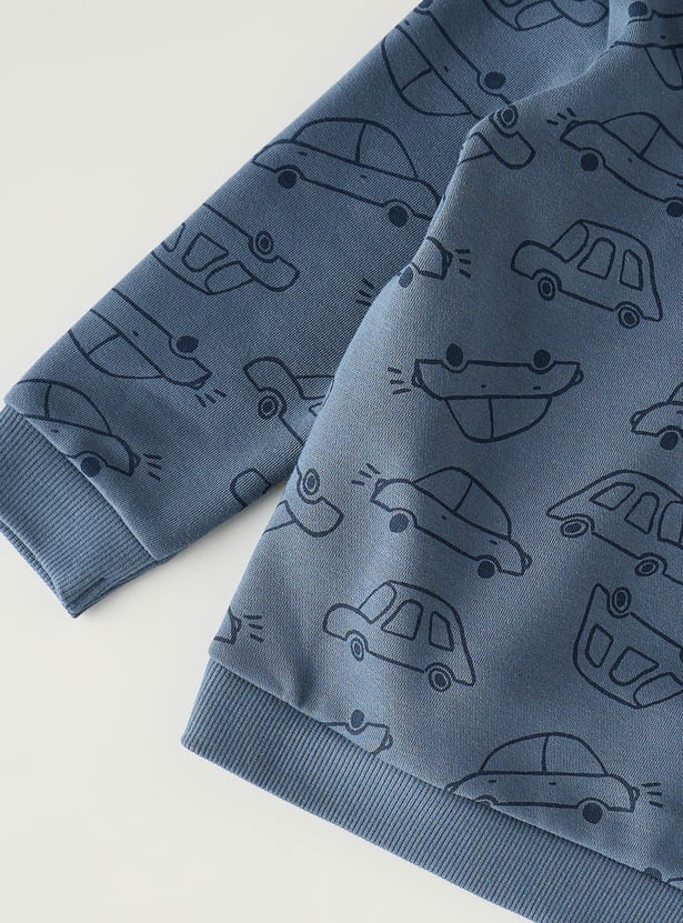 Boys Printed Hooded Sweatshirt