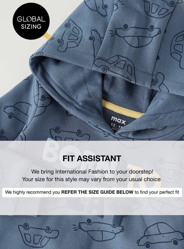 Boys Printed Hooded Sweatshirt