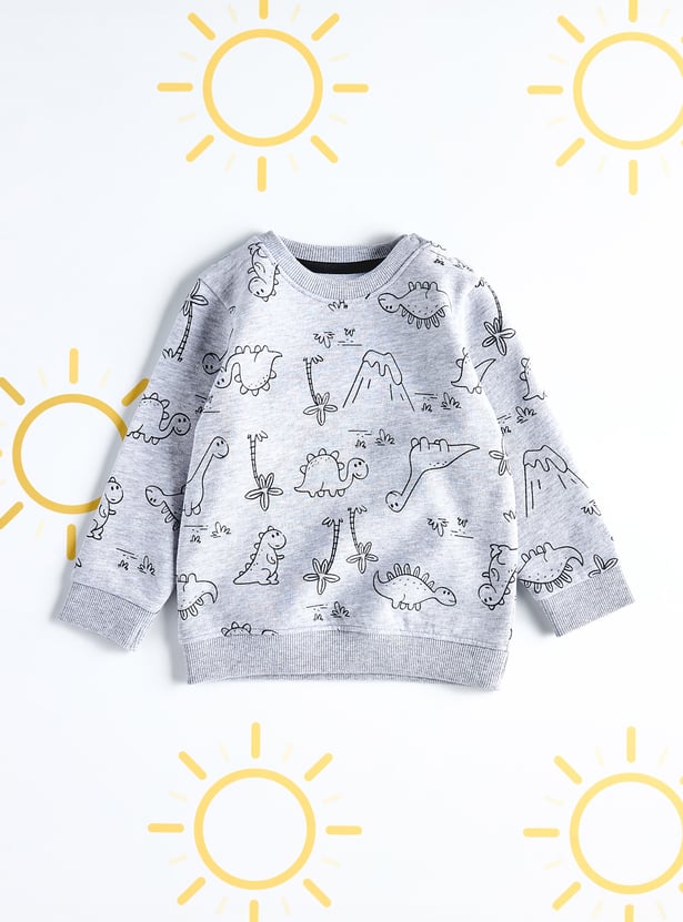 Boys Dinosaur Printed Sweatshirt - Pack of 2