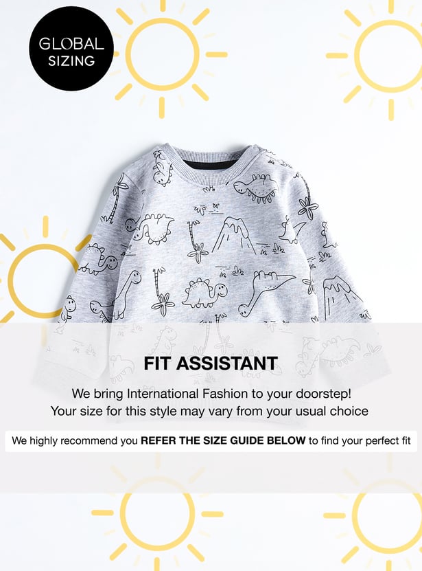 Boys Dinosaur Printed Sweatshirt - Pack of 2