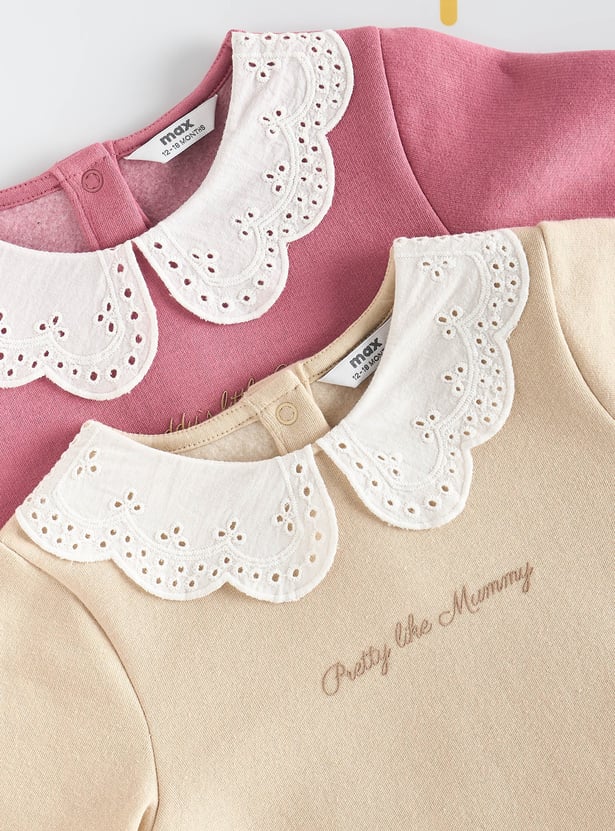 Girls Solid Sweatshirt - Pack of 2