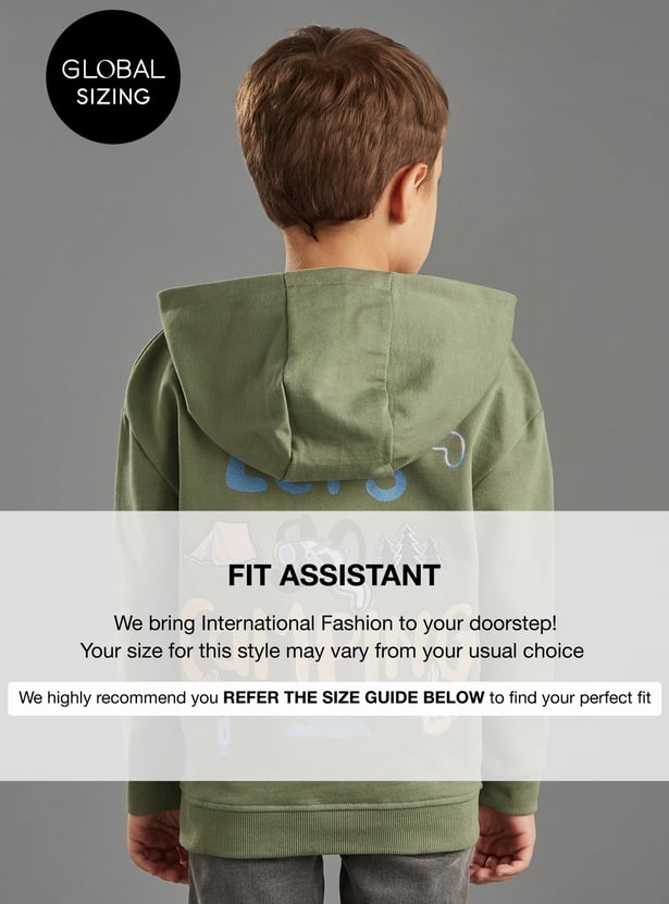 Boys Printed Hooded Sweatshirt