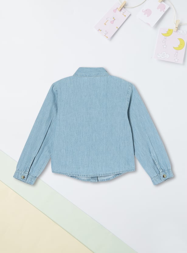 Girls Washed Denim Shirt