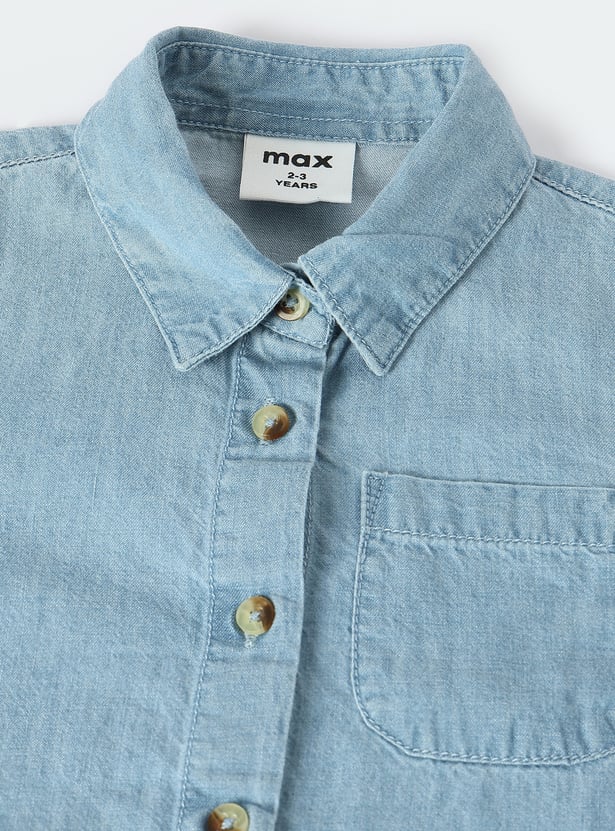 Girls Washed Denim Shirt