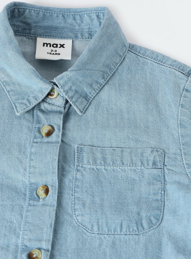 Girls Washed Denim Shirt